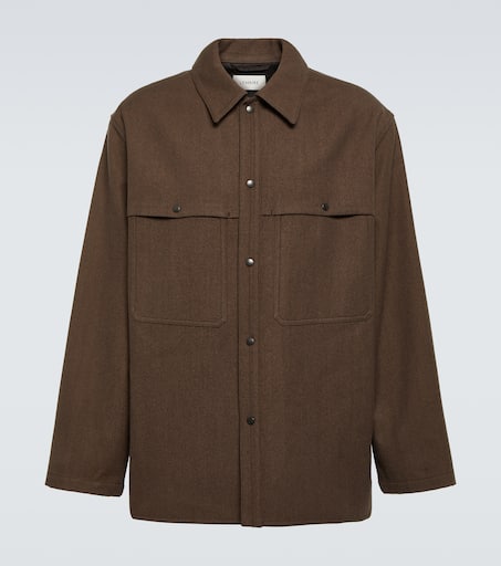LEMAIRE LIGHT FELTED WOOL LONG OVERSHIRT