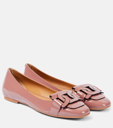 【関税＆送料込み】Tod'S Ballet Flats Patent leather ballet flats in pink - Tods | Mytheresa