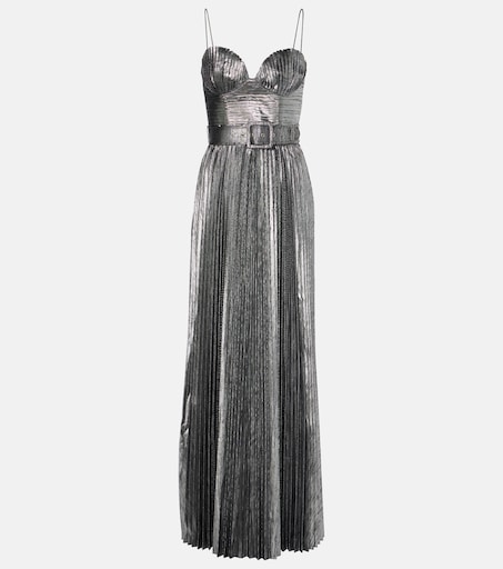 chinese dress ladies Pleated Gown  BCBGMAXAZRIA