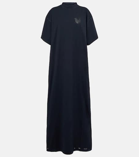 Logo cotton jersey T-shirt dress in black - Balenciaga