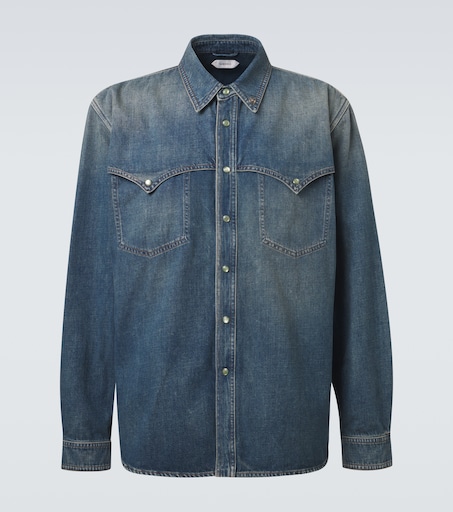 Versace Medusa denim overshirt