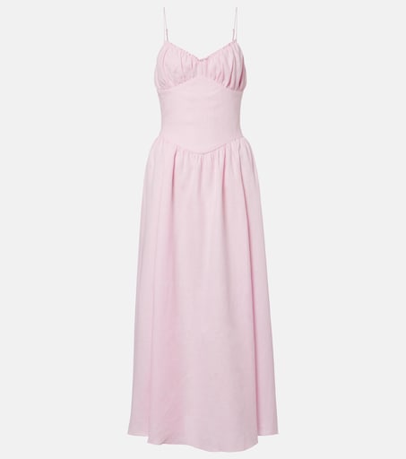 open lace back dress Plus Size Sequin Beaded Maxi Dress in Petal-pink-swatch main image 1