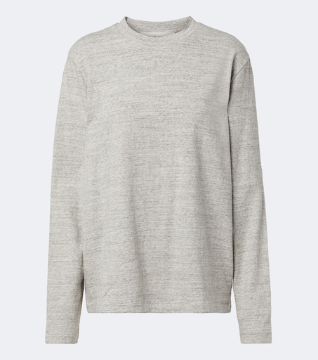Mouliné cotton jersey T-shirt in grey - Rohe | Mytheresa