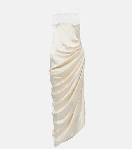 VIP【送料関税込】JACQUEMUS LA SAUDADE BRODEE MINI DRESS Jacquemus La Saudade Brodée Satin Minidress | Black | FARFETCH