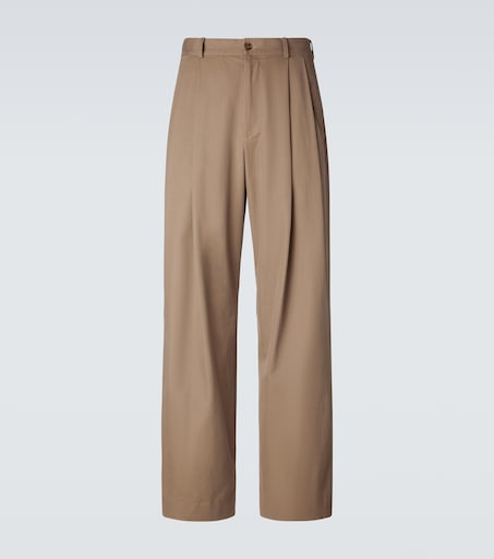Tibor cotton and cashmere wide-leg pants