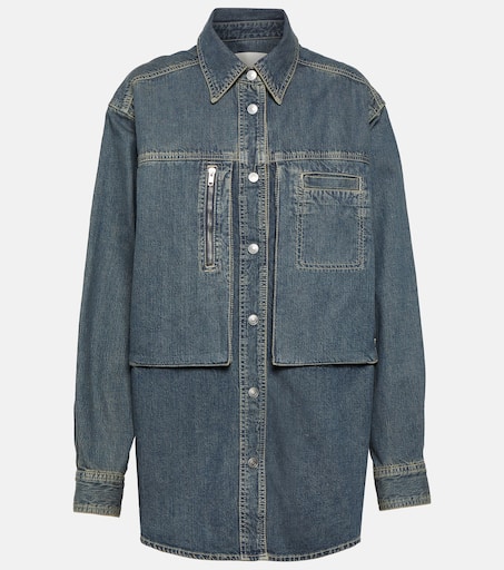 [Isabel Marant] ディパゾ ベルト付きデニム ジャケット Dipazo belted denim jacket in blue - Isabel Marant | Mytheresa