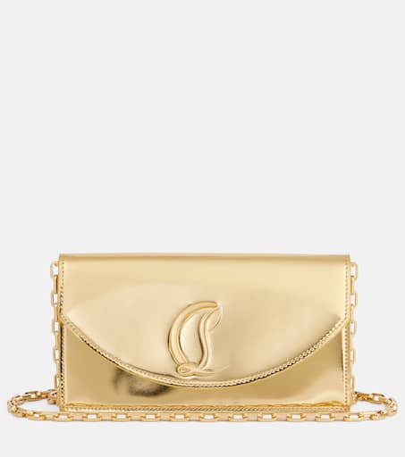 関税・送料込み【Christian Louboutin】Loubi54クラッチ Loubi54 - Clutch - Laminated calf leather - Silver