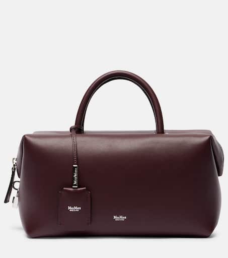 【関税＆送料込み】Max Mara Holdallm - Medium Satchel In Na Medium natural leather bowler bag, black | 