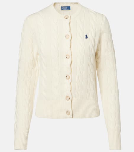 Cardigan en laine et cachemire en blanc – Polo Ralph Lauren | Mytheresa