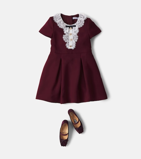 Christian Louboutin Kids 바바렛 스웨이드 발레 플랫