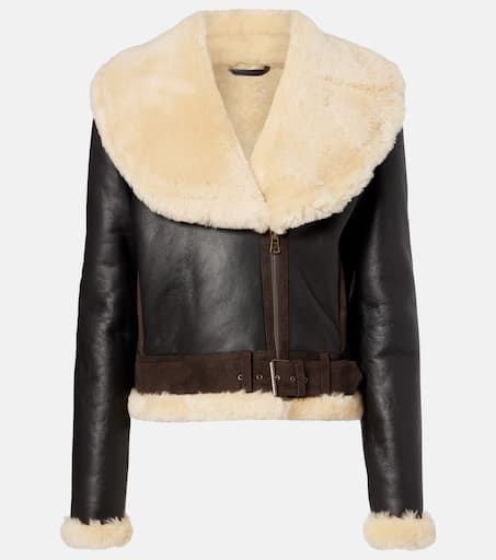 レザージャケット・コート JW ANDERSON Women Outer LJ0042LT0103 685 DARK BROWN Brown High Neck Leather Jacket (LJ0042-LT0103-DARK-BROWN)