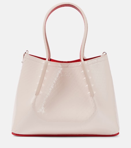 Cabarock Mini leather tote bag in brown - Christian Louboutin