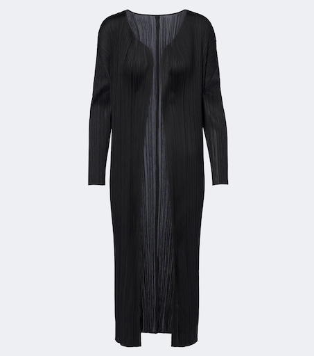 Basics pleated cardigan in black - Pleats Please Issey Miyake