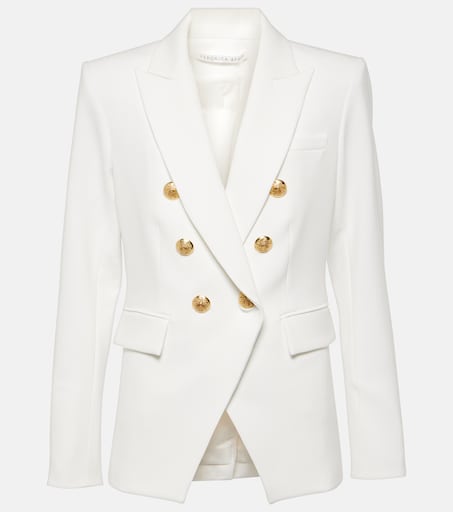 Metallic Blazer Dress Zara Gold Blazer Miller Double-breasted Blazer In  White Veronica Beard Mytheresa