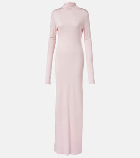 【送料&関税込】Khaite Norla Dress KHAITE Norla jersey turtleneck gown | NET-A-PORTER