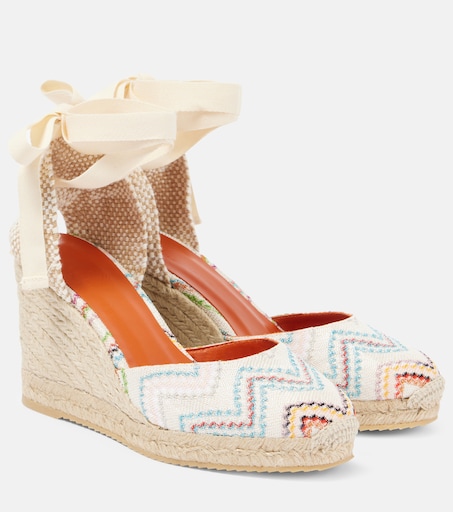 Eva 80 Zig Zag raschel espadrille wedges in multicoloured - Missoni |  Mytheresa