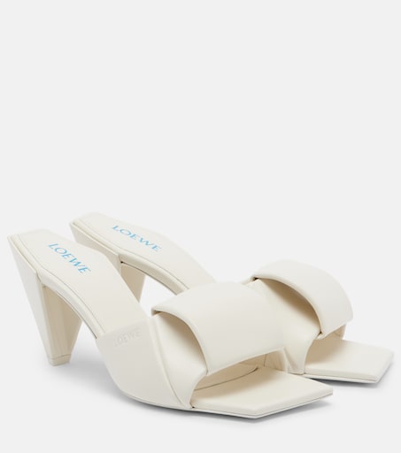 Origami leather mules