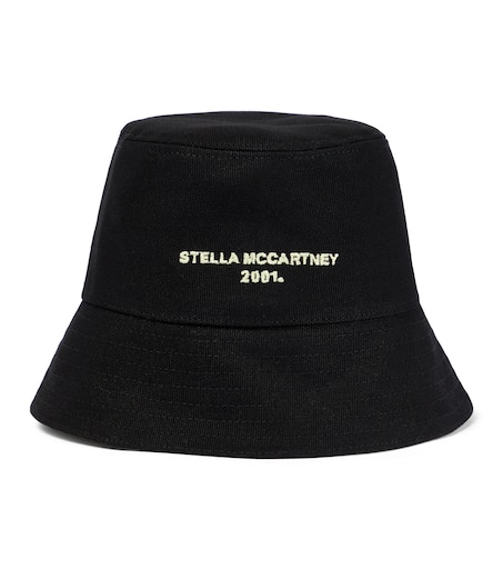 Reversible embroidered bucket hat in black - Stella Mc