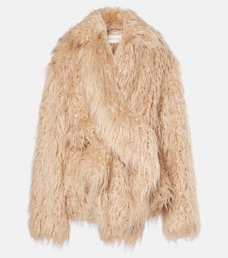 エターナルな魅力【Dries Van Noten】Faux fur coat Faux fur coat in beige - Dries Van Noten | Mytheresa