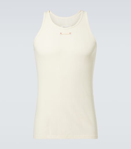 Four Stitches cotton-blend tank top in beige - Maison