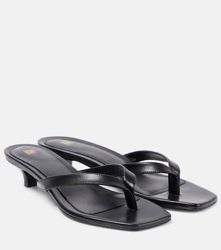 サンダル・ミュール Toteme 35mm Lizard print leather thong sandals TOTEME - 35mm Croc Embossed Leather Thong Sandals Toteme
