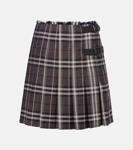 スカート BURBERRY Woman Skirt Grey 8113042 BURBERRY CHECK A-LINE SKIRT – AFTERLIFE MODE