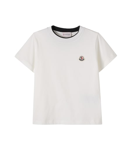 MONCLER ホワイト Tシャツ キッズ　 サイズ12A レディースS Cotton jersey T-shirt in white - Moncler Enfant | Mytheresa