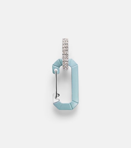 EÉRA「MINI EARRING METALLIC BLUE」18K GOLD