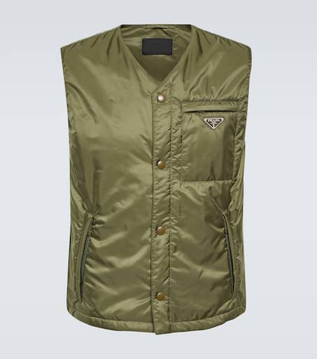 ジャケット PRADA Pastel Green Cashmere Vest P00899845.jpg