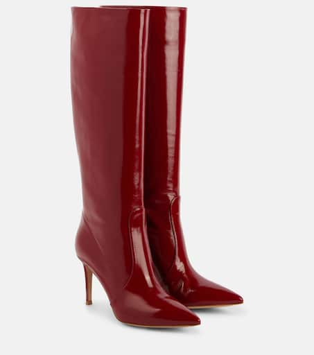 Hansen 85 patent leather knee high boots in red Gianvito Rossi Mytheresa