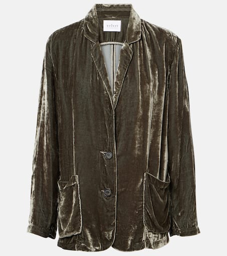 ジャケット NUDE Velvet blazer Gray 1103019 Grey velvet blazer | Gaudì