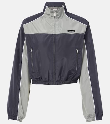 ジャケット・アウター MIU MIU archive Nylon Track Jacket Miu Miu Nylon Track Jacket in Red | Lyst