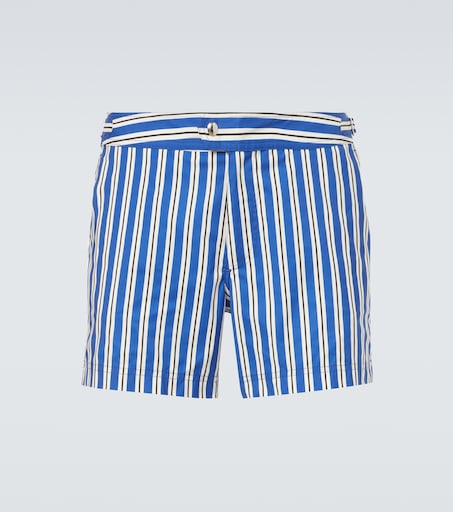 Tom Ford Striped poplin swim trunks