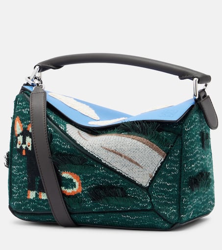 x Louis Wain Futurist Cat Puzzle tote bag in multicoloured - Loewe