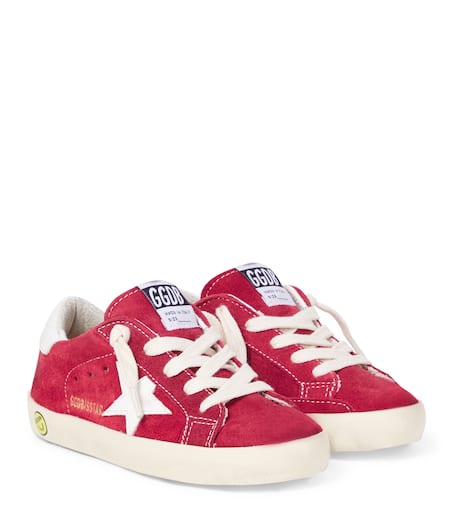 靴 GOOLDEN  RED suede sneaker 靴 GOOLDEN RED suede sneaker Super-Star suede sneakers in red