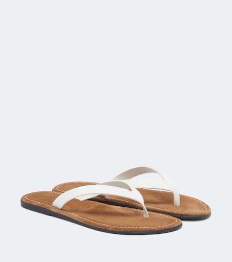 Beach leather thong sandals