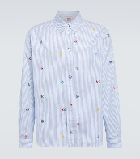 Pixel striped cotton shirt in multicoloured - Kenzo | Mytheresa
