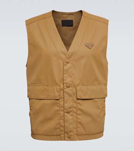 Gilet in Re-Nylon in Neutro - Prada | Mytheresa 【PRADA】RE-NYLON  