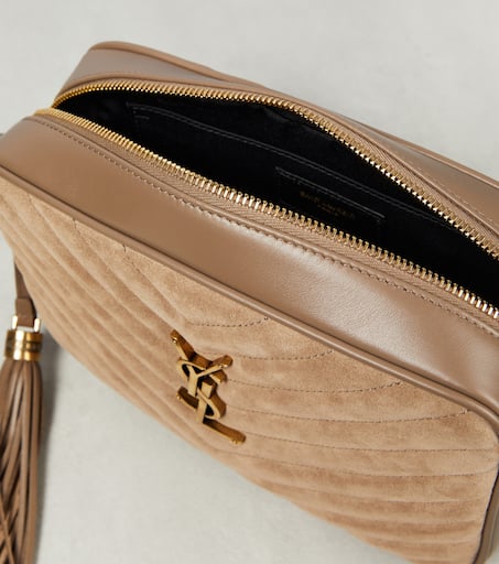 Saint laurent lou on sale camera suede crossbody bag