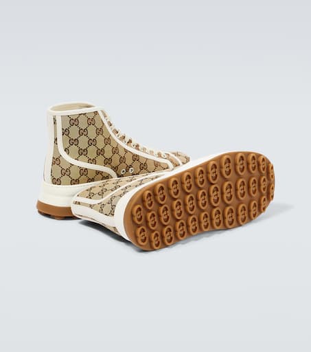 Gucci high top top canvas sneakers