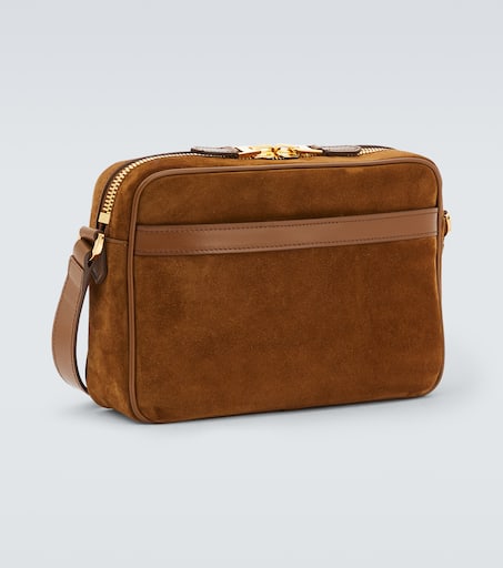 Suede shoulder bag in brown Tom Ford Mytheresa