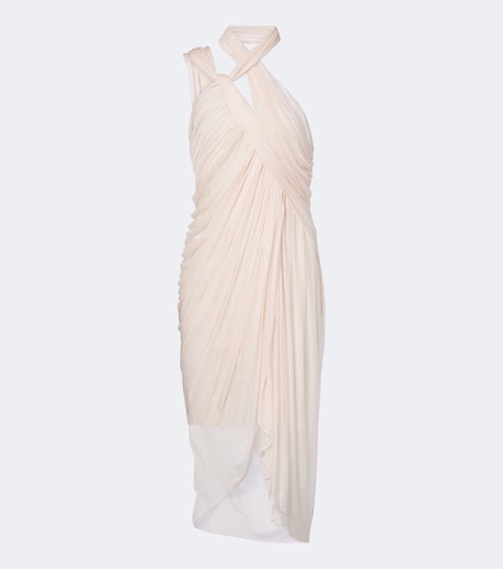 Balmain robe midi asymétrique