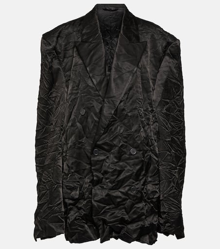 【BALENCIAGA】STEROID ジャケット Steroid oversized satin blazer in black - Balenciaga | Mytheresa