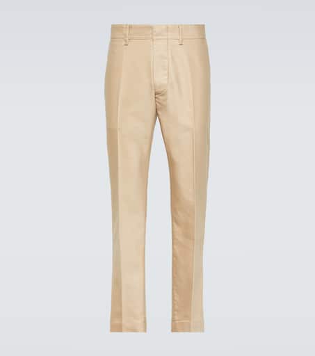 Military cotton chinos in beige - Tom Ford | Mytheresa