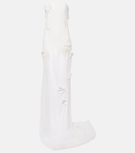 Besticktes Maxikleid aus Musselin in Weiß - Jacquemus | Mytheresa