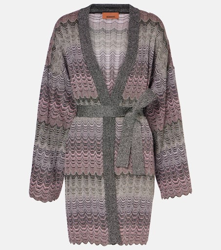 Zig Zag metallic knit cardigan in multicoloured - Missoni