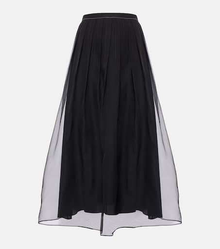 BRUNELLO CUCINELLI★素敵！Pleated Floral Tulle Maxi Skirt BRUNELLO CUCINELLI Pleated Floral Tulle Maxi Skirt sz US 6