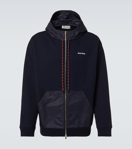 トップス miumiu zip-up hoodie Miu Miu Embroided Logo Zip Up Hoodie - SRM – SHENGLI ROAD MARKET