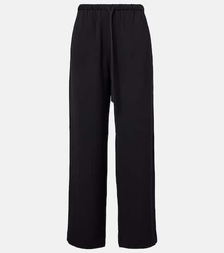 【関税込み】TOTEME ブラック ニット ワイドパンツ TOTEME Wide Knitted Trousers | Black | FARFETCH
