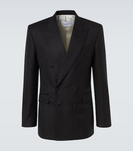 Pinstripe wool blazer in black - Givenchy | Mytheresa